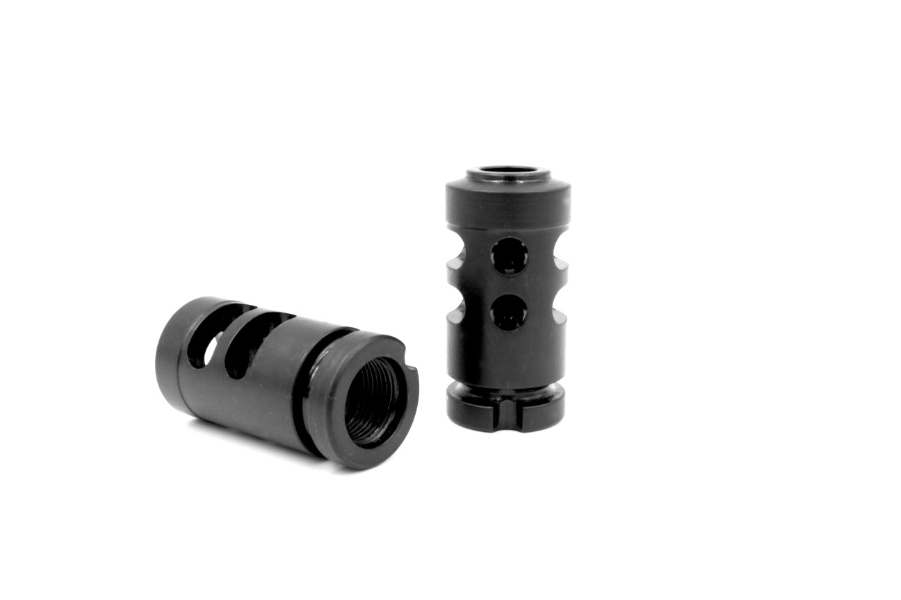 Muzzle Brake, AK-47 Rifle, 14-1 LH Thread (ported), Black Oxide